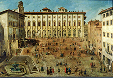 クリストフォロ・ドナート・コンティ作「グランデ広場の風景画」